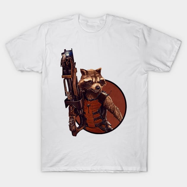 Rocket Raccoon T-Shirt by Anisa Wati